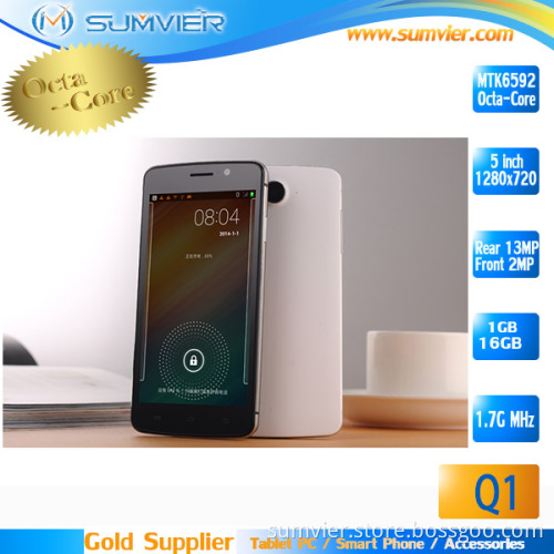 Mtk6592 Octa-Core Mobile Phone with 16g 5inch HD1280*720 Screen